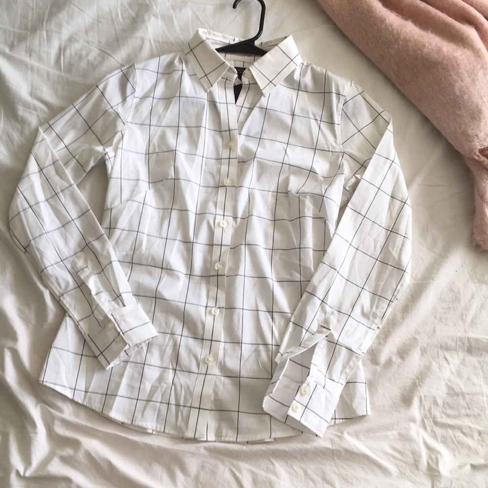Banana Republic Windowpane fitted shirt NWT